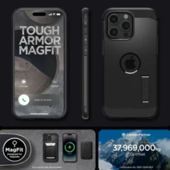 Spigen Iphone 15 Pro Max|Iphone 15 Pro Max-Etui iPhone 15 Pro Max Tough Armor Mag Magsafe Black Case