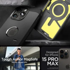 Spigen Iphone 15 Pro Max|Iphone 15 Pro Max-Etui iPhone 15 Pro Max Tough Armor Mag Magsafe Black Case