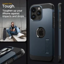 Spigen Iphone 15 Pro Max|Iphone 15 Pro Max-Etui iPhone 15 Pro Max Tough Armor Mag Magsafe Metal Slate