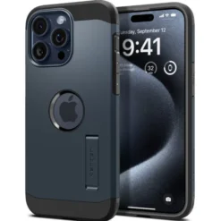 Spigen Iphone 15 Pro Max|Iphone 15 Pro Max-Etui iPhone 15 Pro Max Tough Armor Mag Magsafe Metal Slate