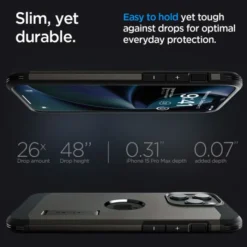 Spigen Iphone 15 Pro Max|Iphone 15 Pro Max-Etui iPhone 15 Pro Max Tough Armor Mag Magsafe Gunmetal