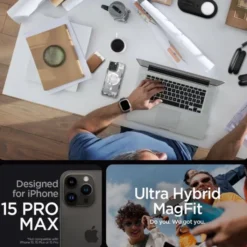 Spigen Iphone 15 Pro Max|Iphone 15 Pro Max-Etui iPhone 15 Pro Max Ultra Hybrid Mag Magsafe Zero One White Case