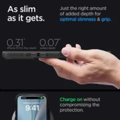 Spigen Iphone 15 Pro Max|Iphone 15 Pro Max-Etui iPhone 15 Pro Max Ultra Hybrid Mag Magsafe Frost Black Case