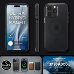 Spigen Iphone 15 Pro Max|Iphone 15 Pro Max-Etui iPhone 15 Pro Max Ultra Hybrid Mag Magsafe Frost Black Case