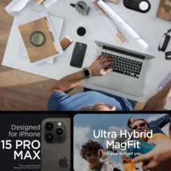 Spigen Iphone 15 Pro Max|Iphone 15 Pro Max-Etui iPhone 15 Pro Max Ultra Hybrid Mag Magsafe Frost Black Case