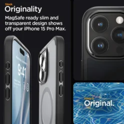 Spigen Iphone 15 Pro Max|Iphone 15 Pro Max-Etui iPhone 15 Pro Max Ultra Hybrid Mag Magsafe Frost Black Case