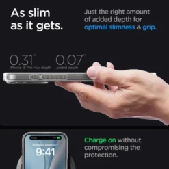 Spigen Iphone 15 Pro Max|Iphone 15 Pro Max-Etui iPhone 15 Pro Max Ultra Hybrid Mag Magsafe Graphite Case