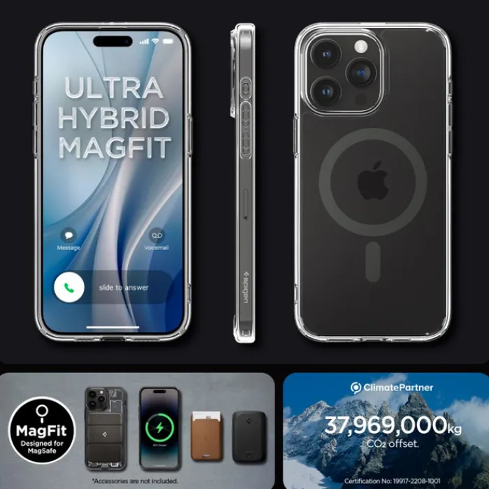 Spigen Iphone 15 Pro Max|Iphone 15 Pro Max-Etui iPhone 15 Pro Max Ultra Hybrid Mag Magsafe Graphite Case