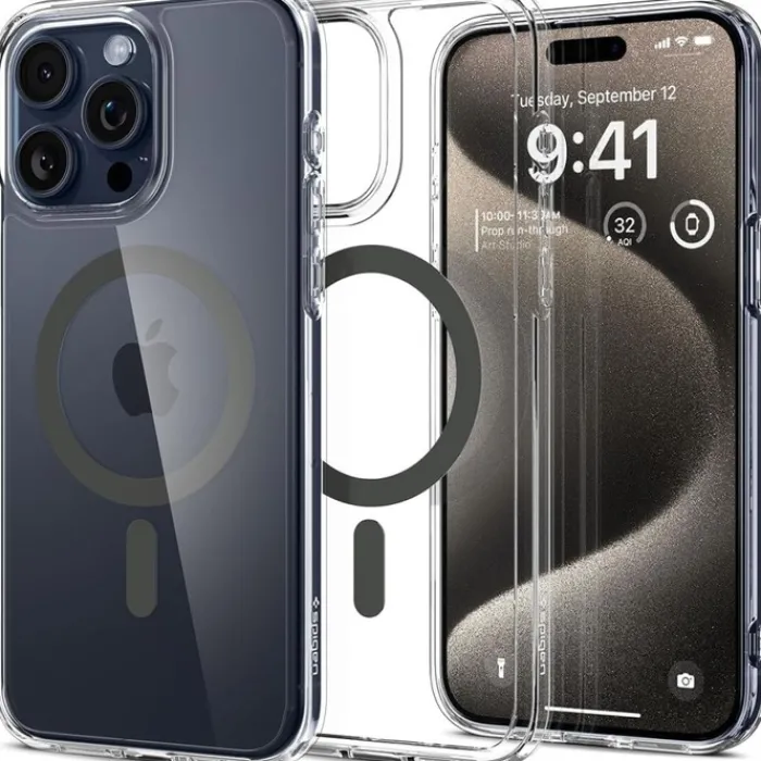 Spigen Iphone 15 Pro Max|Iphone 15 Pro Max-Etui iPhone 15 Pro Max Ultra Hybrid Mag Magsafe Graphite Case