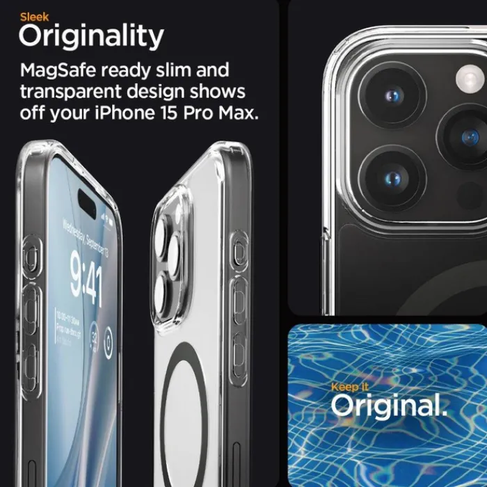 Spigen Iphone 15 Pro Max|Iphone 15 Pro Max-Etui iPhone 15 Pro Max Ultra Hybrid Mag Magsafe Graphite Case