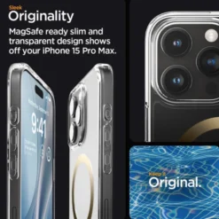 Spigen Iphone 15 Pro Max|Iphone 15 Pro Max-Etui iPhone 15 Pro Max Ultra Hybrid Mag Magsafe Gold Case