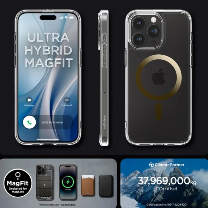 Spigen Iphone 15 Pro Max|Iphone 15 Pro Max-Etui iPhone 15 Pro Max Ultra Hybrid Mag Magsafe Gold Case
