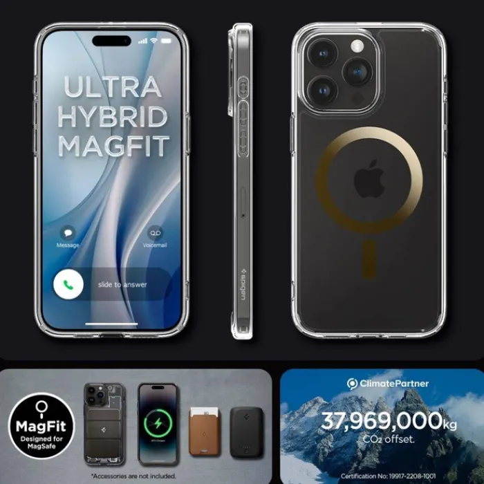 Spigen Iphone 15 Pro Max|Iphone 15 Pro Max-Etui iPhone 15 Pro Max Ultra Hybrid Mag Magsafe Gold Case