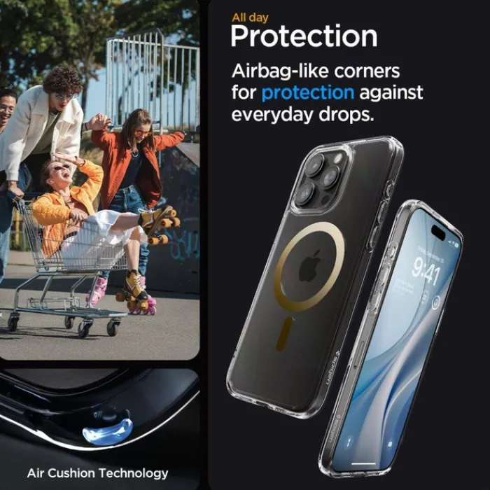 Spigen Iphone 15 Pro Max|Iphone 15 Pro Max-Etui iPhone 15 Pro Max Ultra Hybrid Mag Magsafe Gold Case