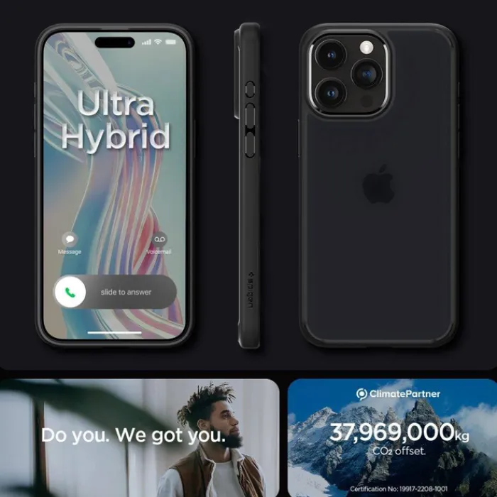 Spigen Iphone 15 Pro Max|Apple-Etui iPhone 15 Pro Max Ultra Hybrid Frost Black Case