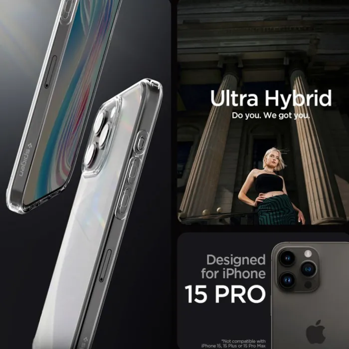 Spigen Iphone 15 Pro Max|Apple-Etui iPhone 15 Pro Max Ultra Hybrid Frost Clear Case