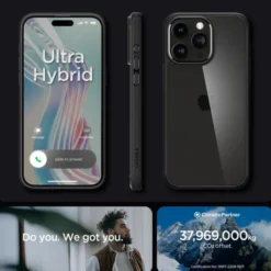 Spigen Iphone 15 Pro Max|Apple-Etui iPhone 15 Pro Max Ultra Hybrid Matte Black Case