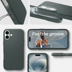 Spigen Apple|Iphone 16-Etui iPhone 16 Liquid Air Abyss Green
