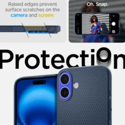 Spigen Apple|Iphone 16-Etui iPhone 16 Liquid Air Navy Blue