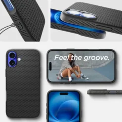 Spigen Apple|Iphone 16-Etui iPhone 16 Liquid Air Matte Black