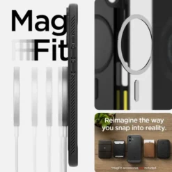 Spigen Iphone 16|Apple-Etui iPhone 16 Rugged Armor Mag Magsafe Matte Black