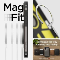 Spigen Iphone 16|Apple-Etui iPhone 16 Tough Armor Mag Magsafe Gunmetal