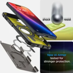 Spigen Iphone 16|Apple-Etui iPhone 16 Tough Armor Mag Magsafe Gunmetal