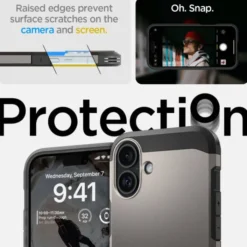Spigen Iphone 16|Apple-Etui iPhone 16 Tough Armor Mag Magsafe Gunmetal