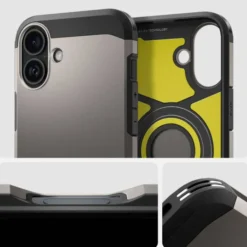 Spigen Iphone 16|Apple-Etui iPhone 16 Tough Armor Mag Magsafe Gunmetal
