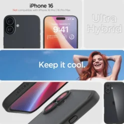 Spigen Apple|Iphone 16-Etui iPhone 16 Ultra Hybrid Frost Black