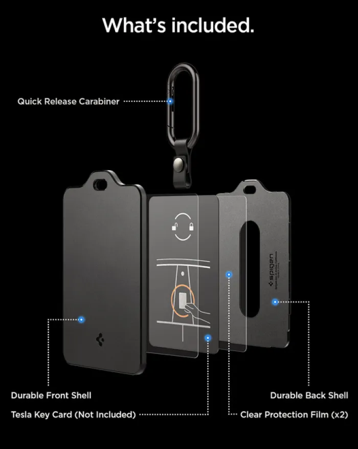 Spigen Tesla|Tesla-ETUI NA KARTĘ TESLA KEY CARD HOLDER CZARNE