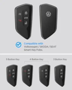 Spigen Inne|Smycze-ETUI NA KLUCZE VOLKSWAGEN VK100 CZARNE