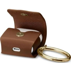 Spigen Airpods|Etui Airpods-Etui na słuchawki LA Manon Apple Airpods Leather Brown Case