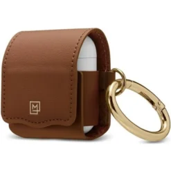 Spigen Airpods|Etui Airpods-Etui na słuchawki LA Manon Apple Airpods Leather Brown Case
