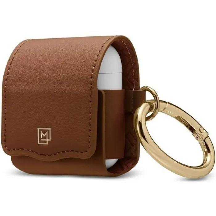 Spigen Airpods|Etui Airpods-Etui na słuchawki LA Manon Apple Airpods Leather Brown Case