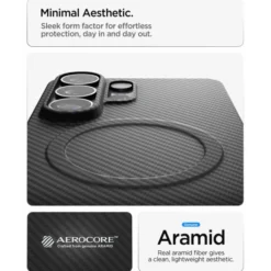 Spigen Samsung|Galaxy S26 Ultra-ETUI AIRSKIN ARAMID MAG SAMSUNG GALAXY S26 ULTRA MAGSAFE CZARNE
