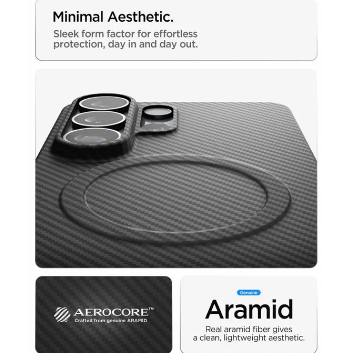 Spigen Samsung|Galaxy S26 Ultra-ETUI AIRSKIN ARAMID MAG SAMSUNG GALAXY S26 ULTRA MAGSAFE CZARNE