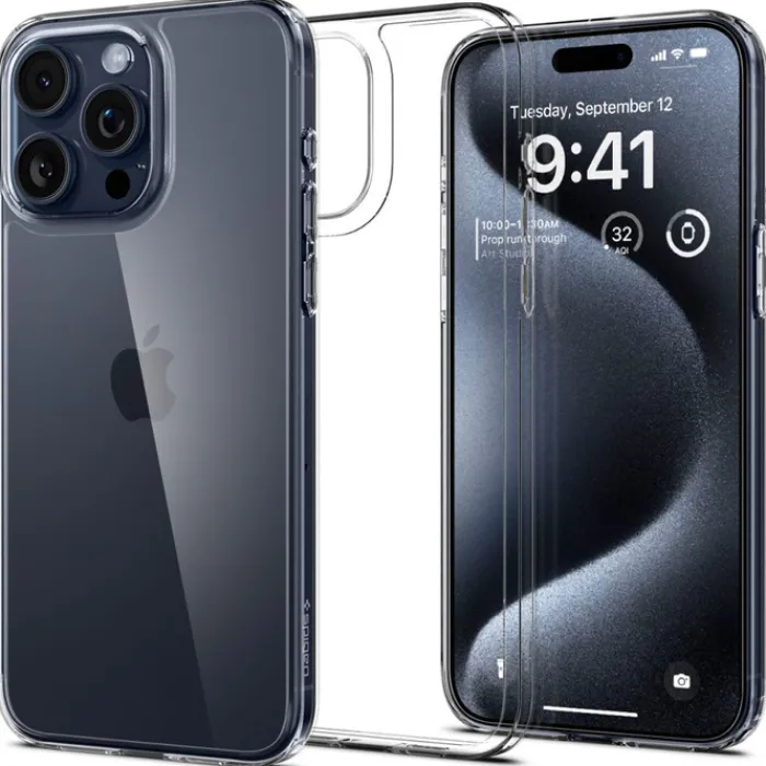 Spigen Iphone 15 Pro|Apple-Etui Airskin Hybrid iPhone 15 Pro Crystal Clear Case