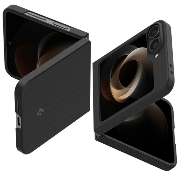 Spigen Samsung|Galaxy Z Flip 7 Fe-ETUI AIRSKIN SAMSUNG GALAXY Z FLIP 6 / 7 FE ARAMID BLACK