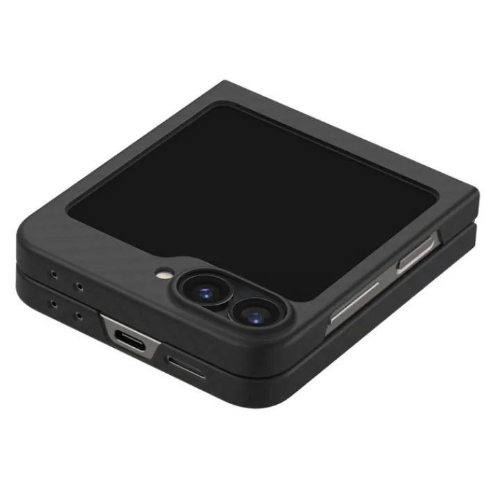 Spigen Samsung|Galaxy Z Flip 7 Fe-ETUI AIRSKIN SAMSUNG GALAXY Z FLIP 6 / 7 FE ARAMID BLACK