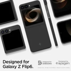 Spigen Samsung|Galaxy Z Flip 7 Fe-ETUI AIRSKIN SAMSUNG GALAXY Z FLIP 6 / 7 FE ARAMID BLACK