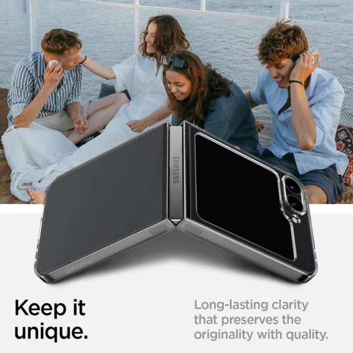 Spigen Samsung|Galaxy Z Flip 7 Fe-ETUI AIRSKIN SAMSUNG GALAXY Z FLIP 6 / 7 FE CRYSTAL CLEAR