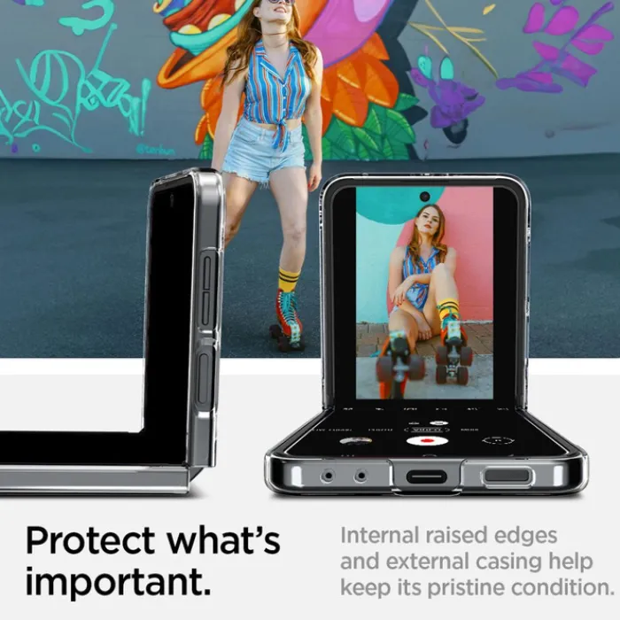 Spigen Samsung|Galaxy Z Flip 7 Fe-ETUI AIRSKIN SAMSUNG GALAXY Z FLIP 6 / 7 FE CRYSTAL CLEAR