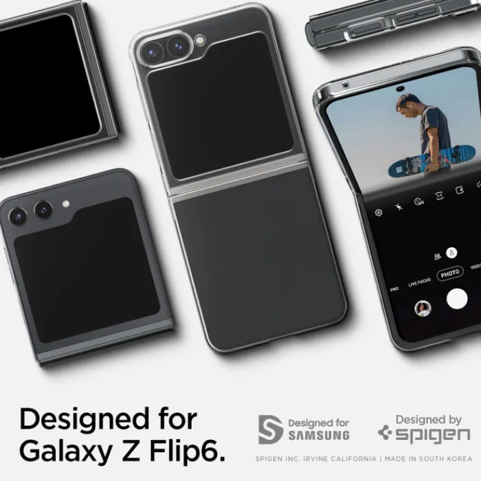 Spigen Samsung|Galaxy Z Flip 7 Fe-ETUI AIRSKIN SAMSUNG GALAXY Z FLIP 6 / 7 FE CRYSTAL CLEAR