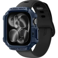 Spigen Apple Watch 11 42Mm|Apple Watch 10 42Mm-ETUI APPLE WATCH 10 / 11 (42 MM) RUGGED ARMOR V2 NAVY BLUE