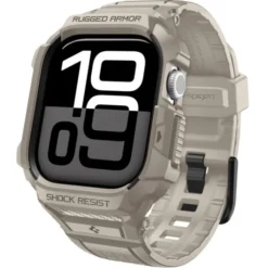 Spigen Apple Watch 11 46Mm|Apple Watch 10 46Mm-ETUI APPLE WATCH 10 / 11 (46 MM) RUGGED ARMOR ”PRO” V2 DUNE BEIGE