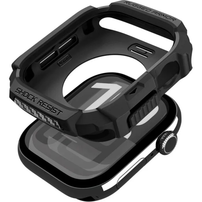 Spigen Apple Watch 11 46Mm|Apple-ETUI APPLE WATCH 11 46MM RUGGED ARMOR 2 MATTE BLACK