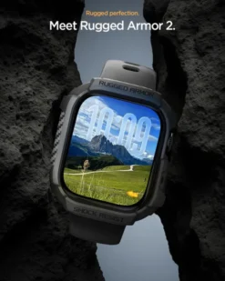 Spigen Apple Watch 11 46Mm|Apple-ETUI APPLE WATCH 11 46MM RUGGED ARMOR 2 MATTE BLACK