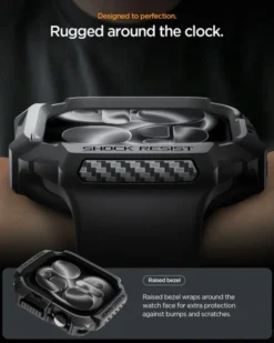Spigen Apple Watch 11 46Mm|Apple-ETUI APPLE WATCH 11 46MM RUGGED ARMOR 2 MATTE BLACK