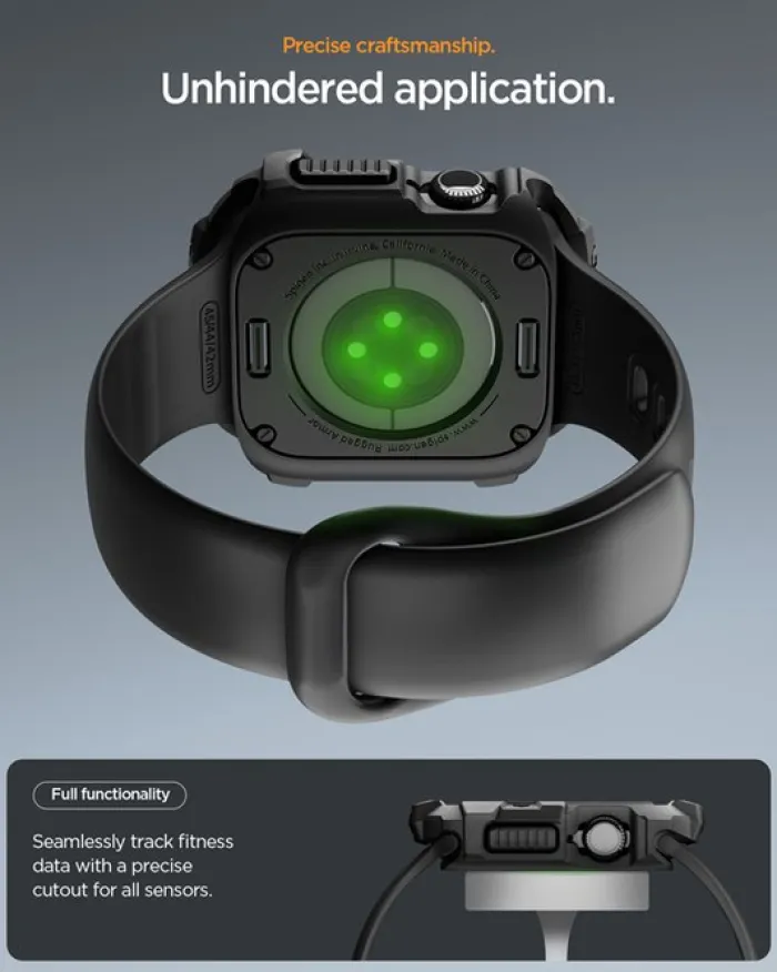 Spigen Apple Watch 11 46Mm|Apple-ETUI APPLE WATCH 11 46MM RUGGED ARMOR 2 MATTE BLACK